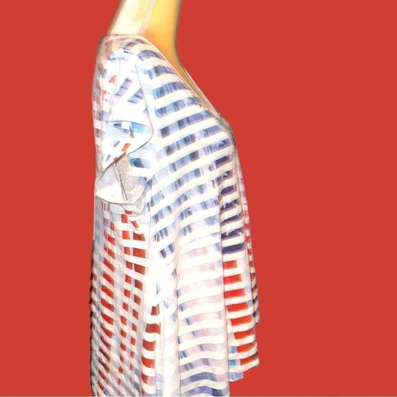 One world cute patriotic red white and blue top! - Picture 4 of 12